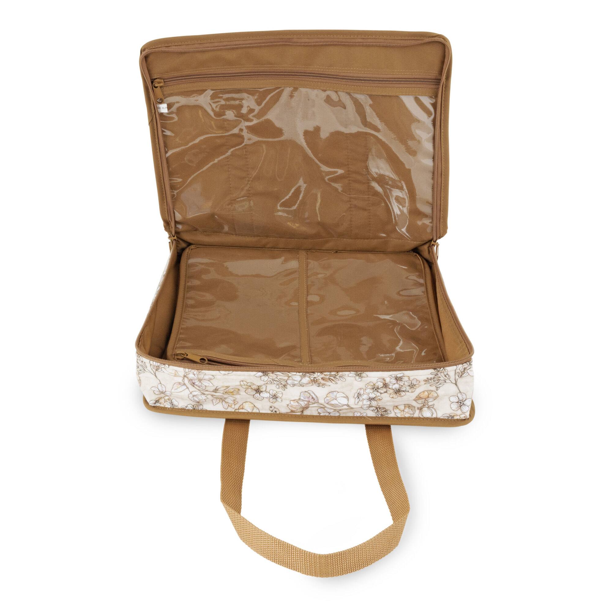 Dritz® Beige Floral All-Purpose Project Organizer Bag